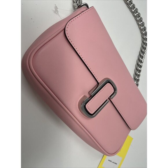 Marc Jacobs The J Pink Quartz Smooth Leather Shoulder Crossbody Handbag Purse - Picture 2 of 14